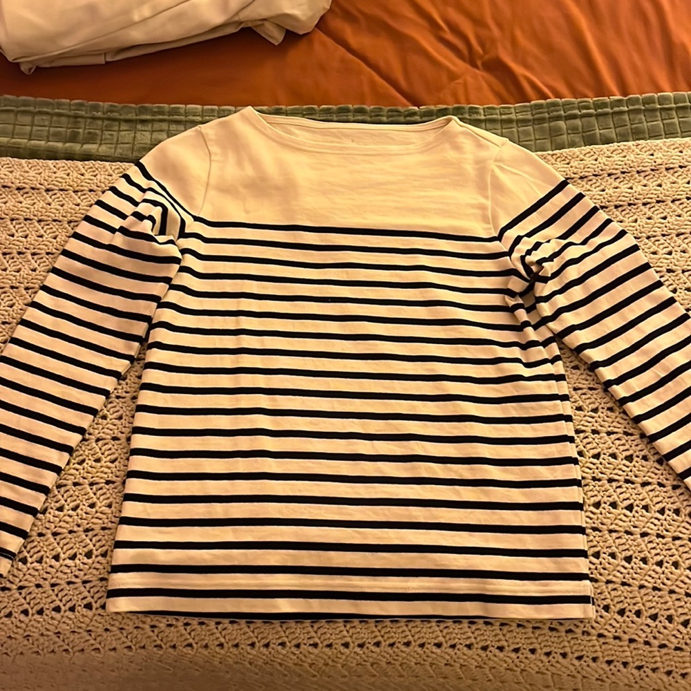 Navy Striped Long-Sleeve Shirt